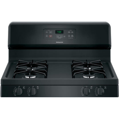  Hotpoint 30-inch Freestanding Gas Range RGBS400DMBB IMAGE 4