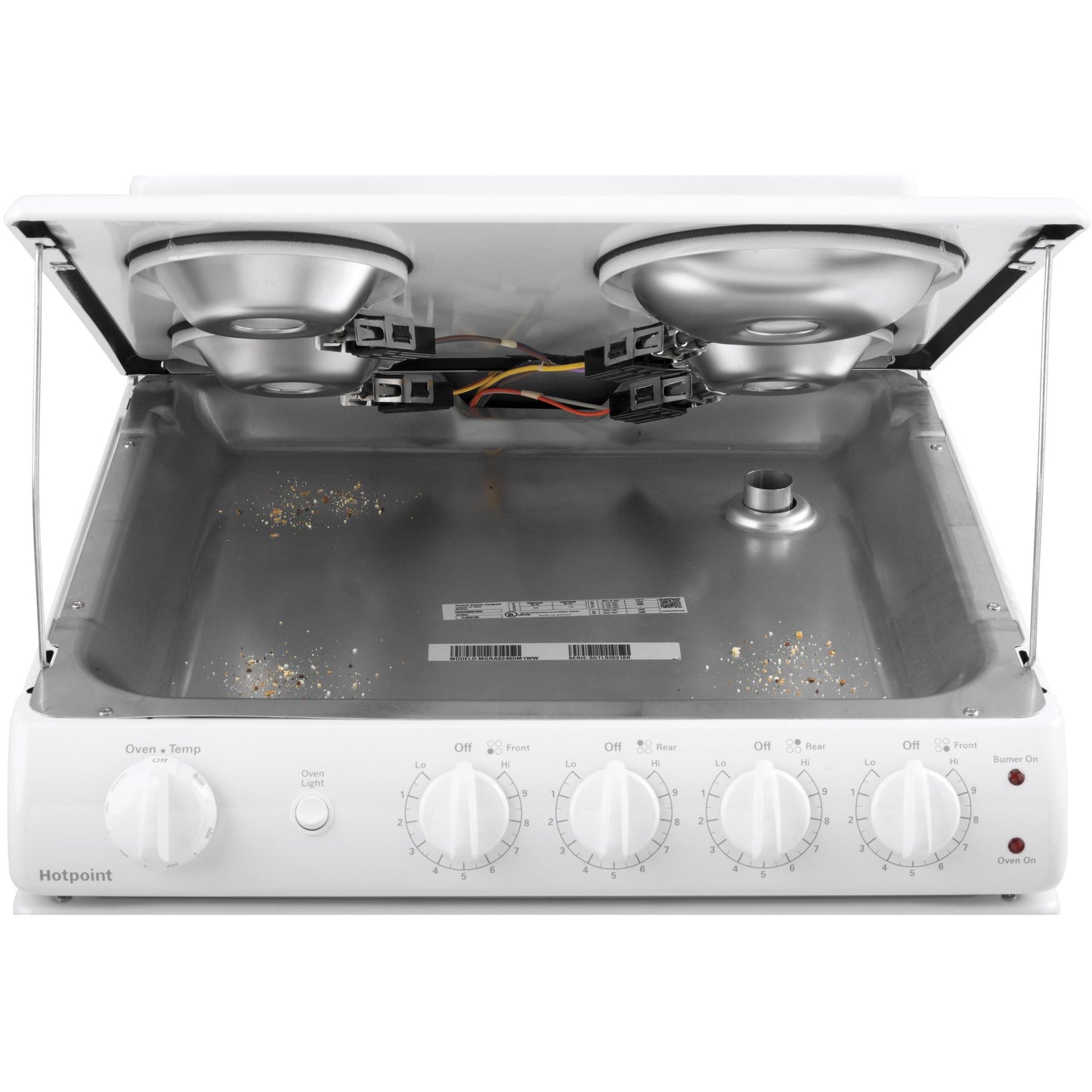  Hotpoint 24-inch Freestanding Electric Range RAS240DMWW IMAGE 7