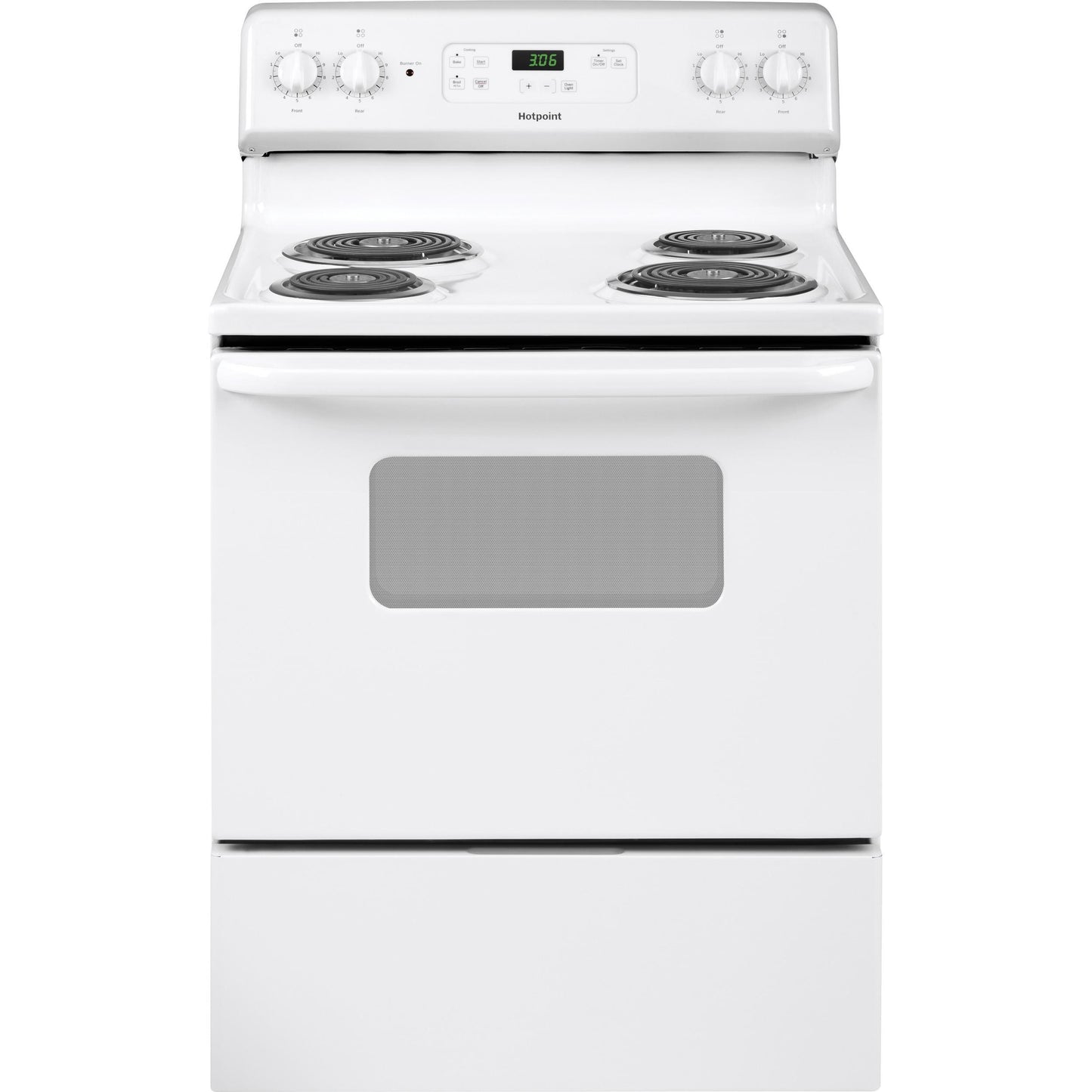  Hotpoint 30-inch Freestanding Electric Range RBS360DMWW IMAGE 1