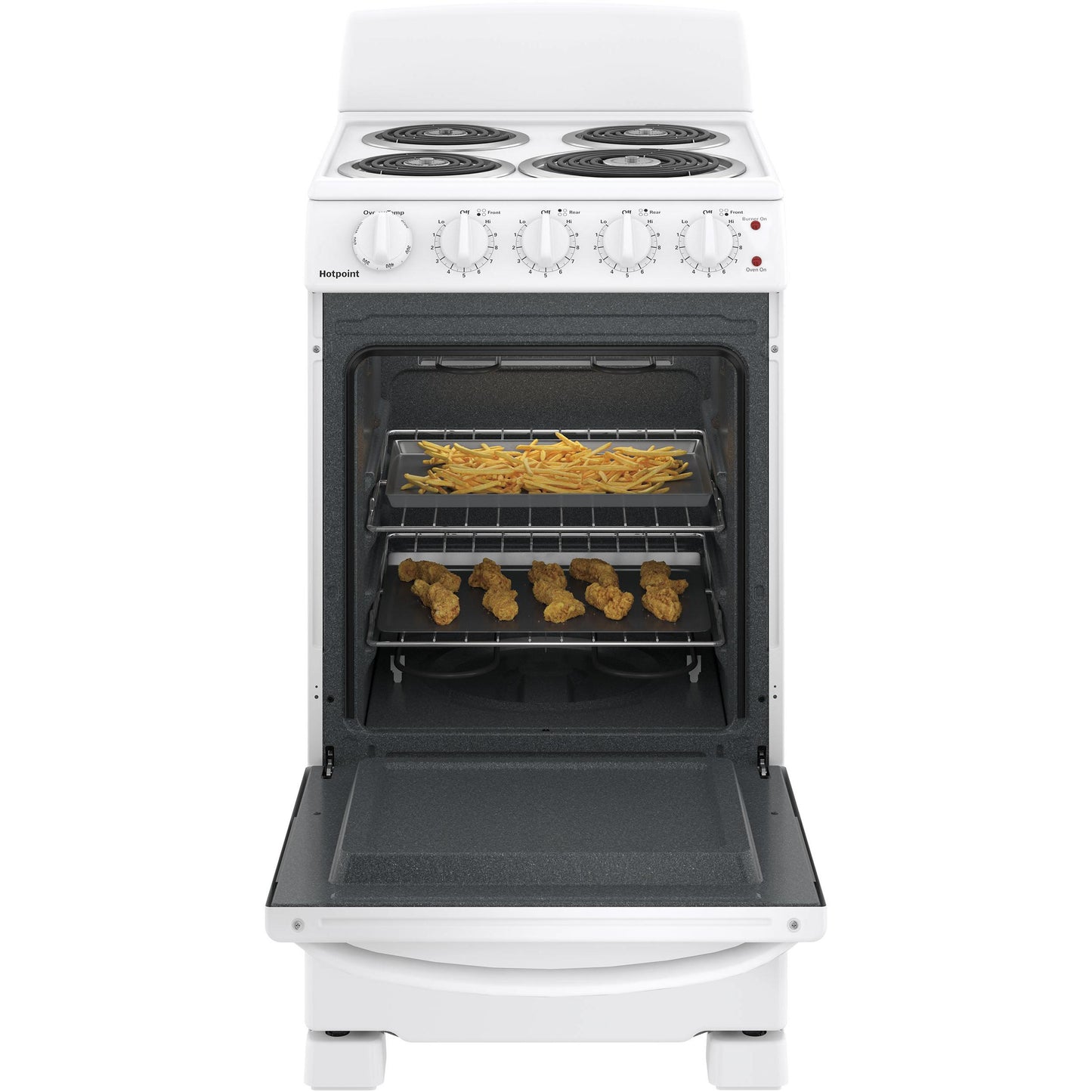  Hotpoint 20-inch Freestanding Electric Range RAS200DMWW IMAGE 2