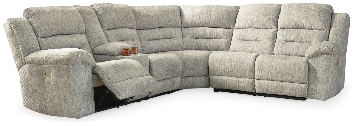 Seccional reclinable eléctrico de 3 piezas Family Den