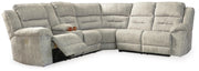 Seccional reclinable eléctrico de 3 piezas Family Den
