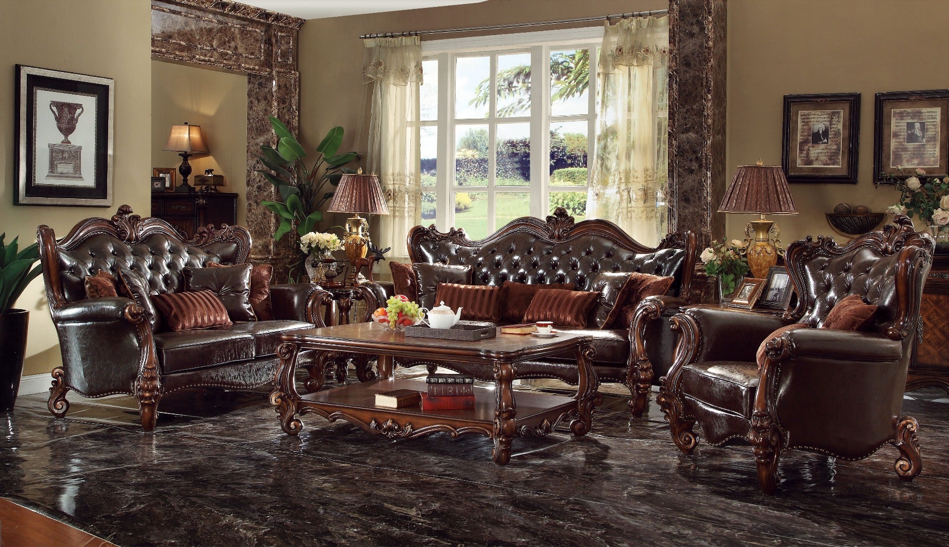 Sofá Versailles de 90" con 7 cojines