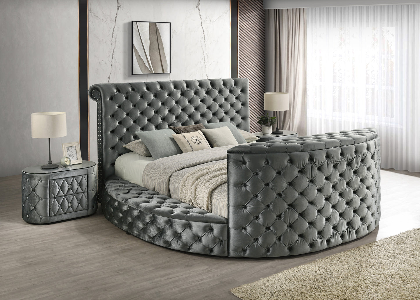 Voltare Night Stand Grey