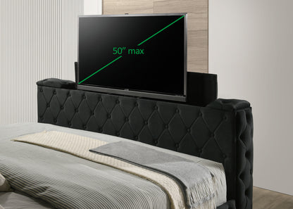 Josephine Bed W/Tv Lift Black