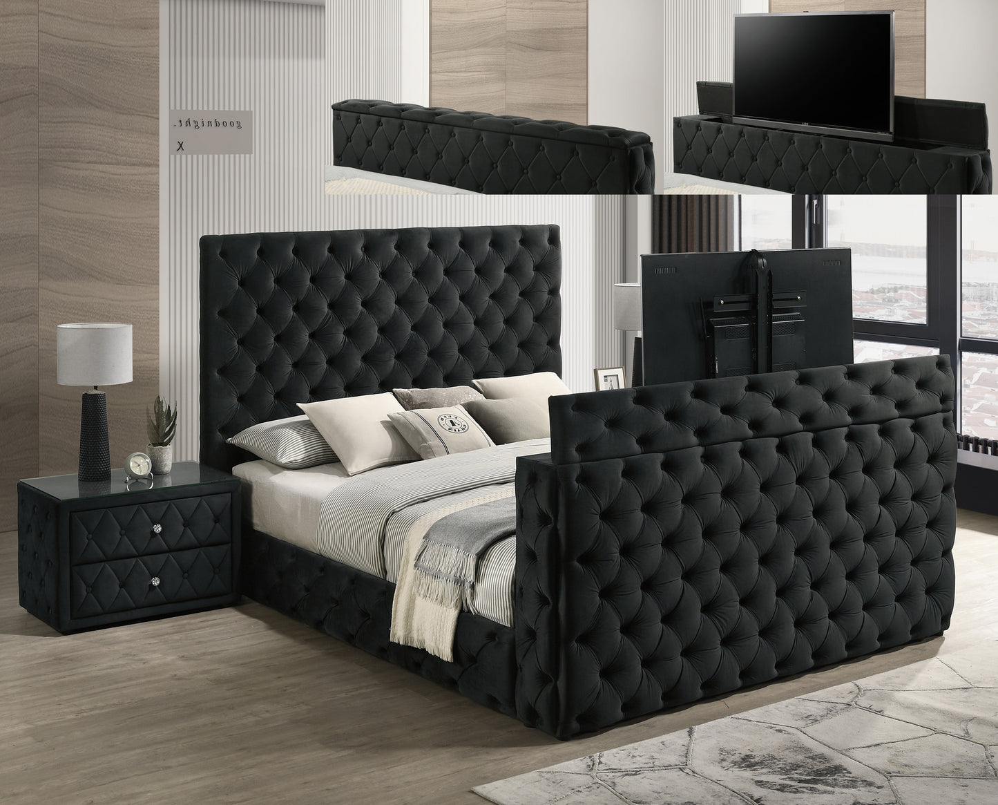 Josephine Night Stand Black