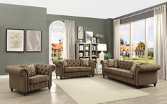 Aurelia 67"L Linen Loveseat with 2 Pillows
