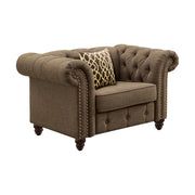 Silla Aurelia de lino de 45" de ancho con almohada