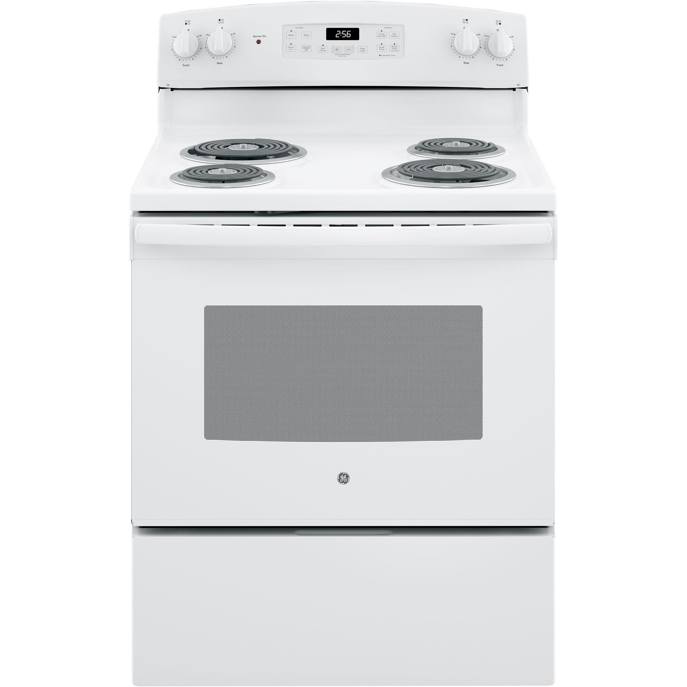  GE 30-inch Freestanding Electric Range JB256DMWW IMAGE 1