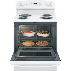  GE 30-inch Freestanding Electric Range JB256DMWW IMAGE 3