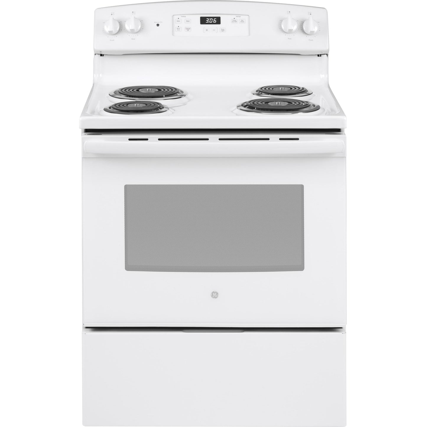 GE 30-inch Freestanding Electric Range JBS360DMWW IMAGE 1