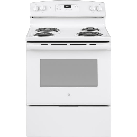 GE 30-inch Freestanding Electric Range JBS360DMWW IMAGE 1