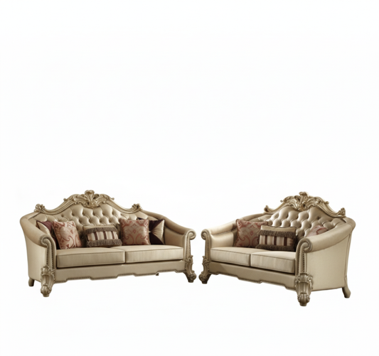 Vendome II Gold Patina Sofa & Loveseat