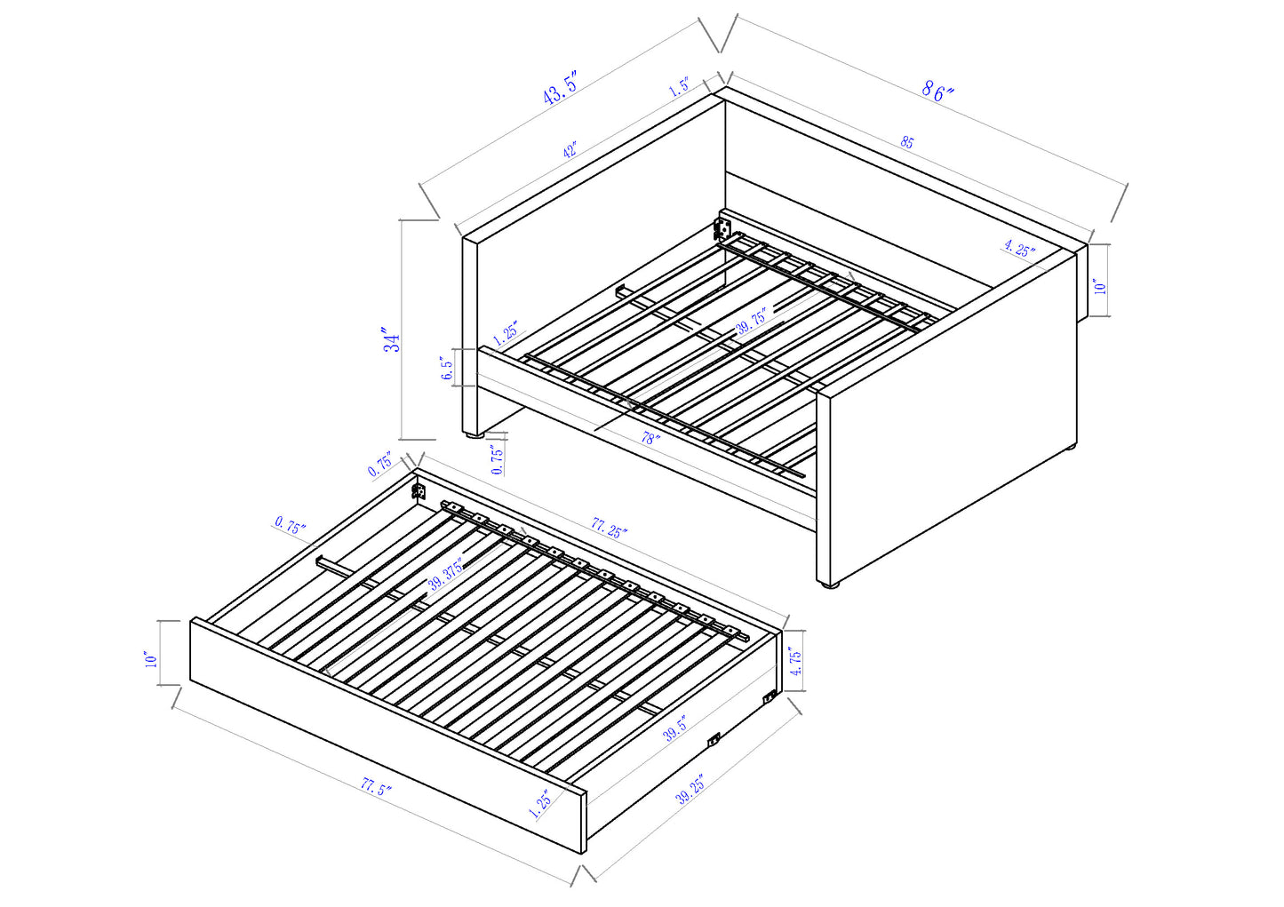 Molly Daybed White Dove