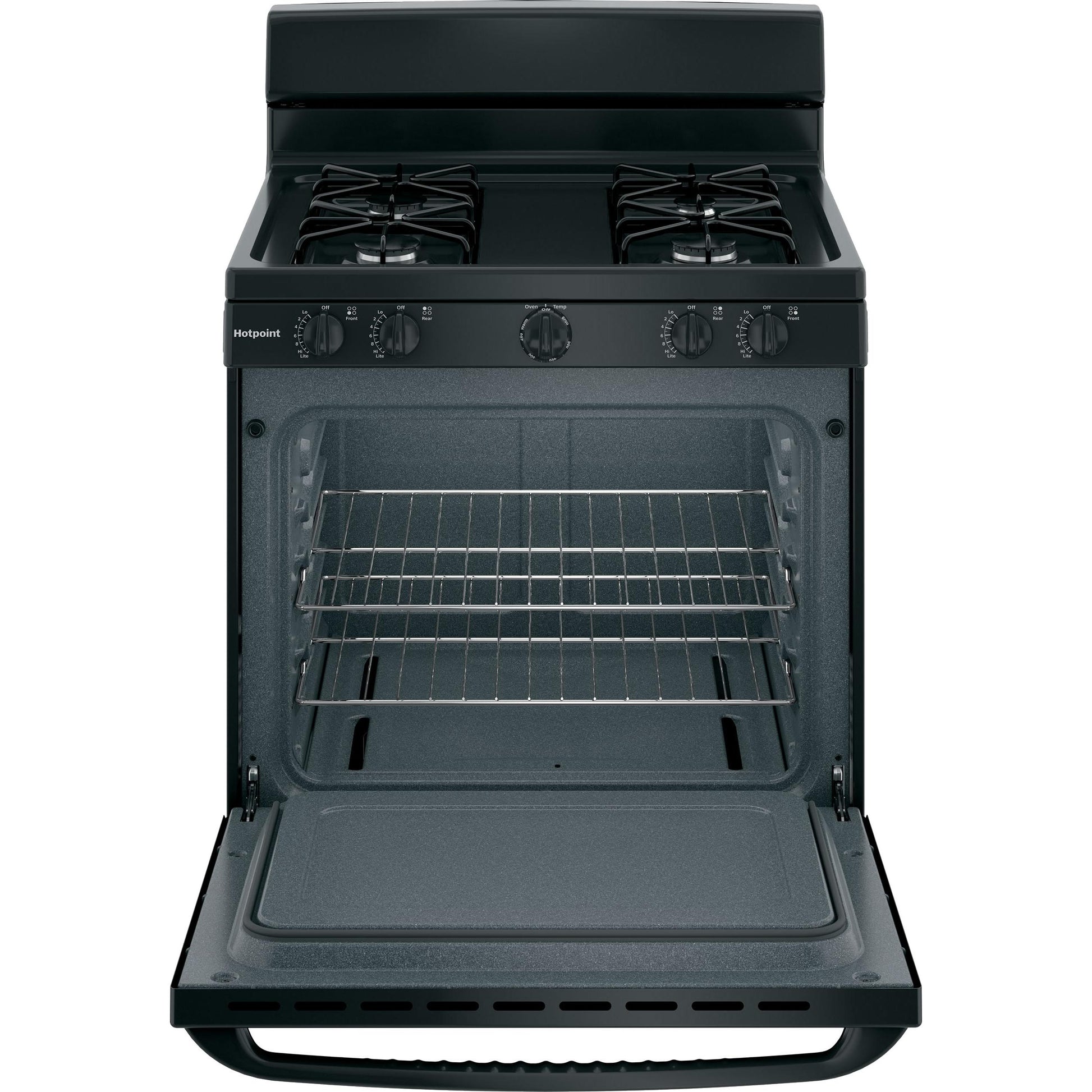  Hotpoint 30-inch Freestanding Gas Range RGBS300DMBB IMAGE 4