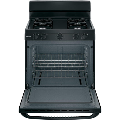  Hotpoint 30-inch Freestanding Gas Range RGBS300DMBB IMAGE 4