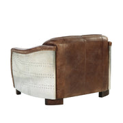 Loveseat Brancaster de 50" de largo en cuero de grano superior