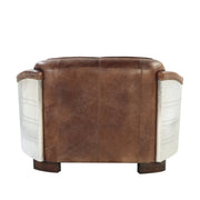 Loveseat Brancaster de 50" de largo en cuero de grano superior