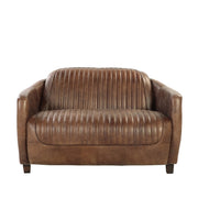 Loveseat Brancaster de 50" de largo en cuero de grano superior