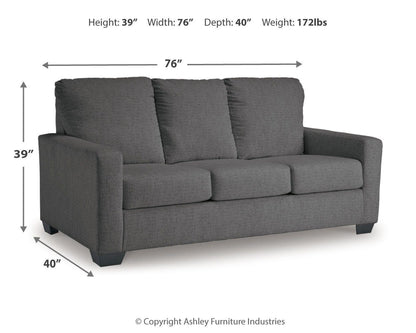 Rannis Full Pewter Sofa Sleeper