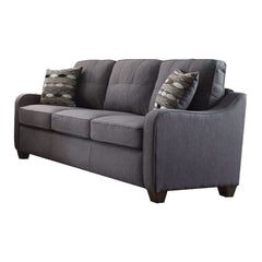 Cleavon II 84"L Linen Sofa with Accent Pillows
