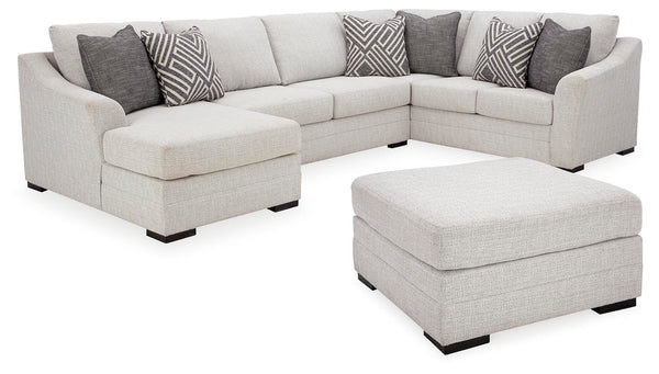 Koralynn 3PC Sectional & Oversized Accent Ottoman Set