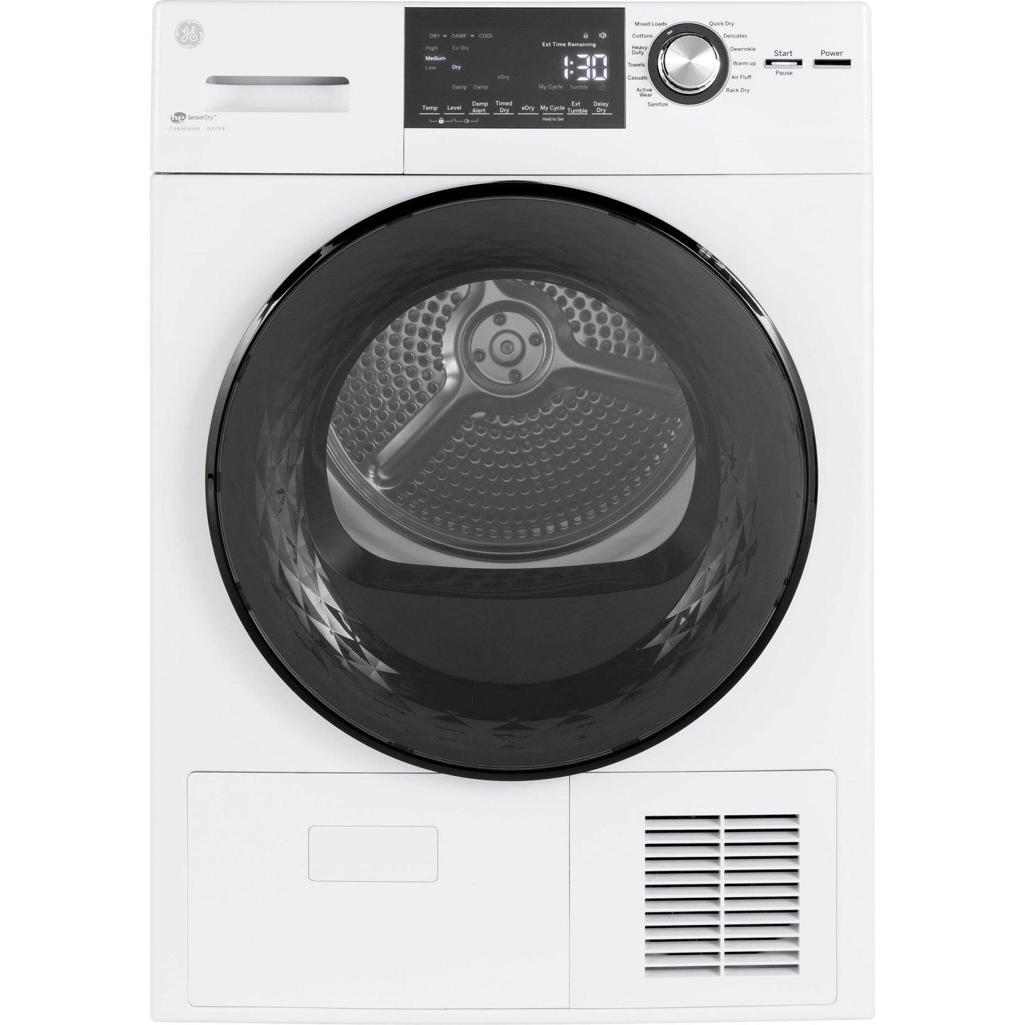  GE 4.1 cu.ft. Ventless Electric Dryer with Stainless Steel Drum GFT14ESSMWW IMAGE 1