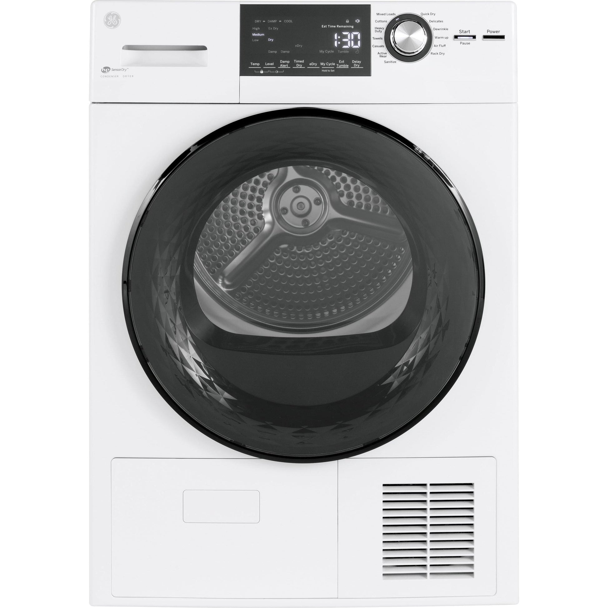  GE 4.1 cu.ft. Ventless Electric Dryer with Stainless Steel Drum GFT14ESSMWW IMAGE 1