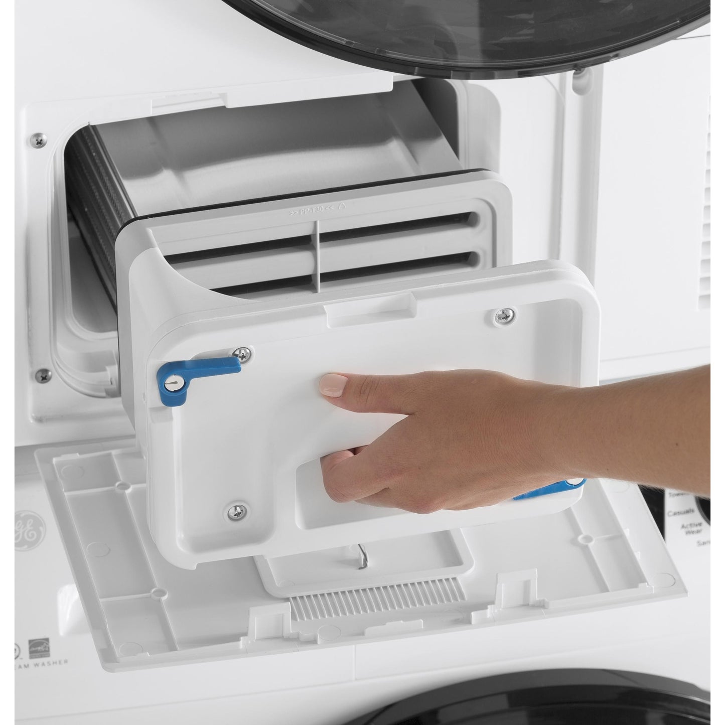  GE 4.1 cu.ft. Ventless Electric Dryer with Stainless Steel Drum GFT14ESSMWW IMAGE 4