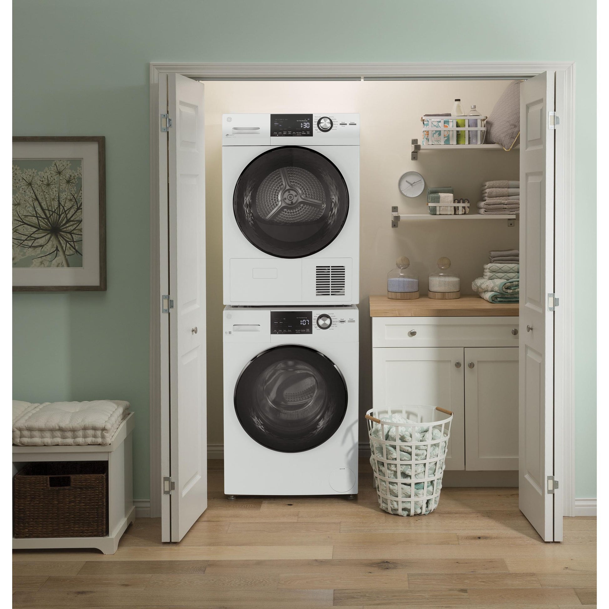  GE 4.1 cu.ft. Ventless Electric Dryer with Stainless Steel Drum GFT14ESSMWW IMAGE 9