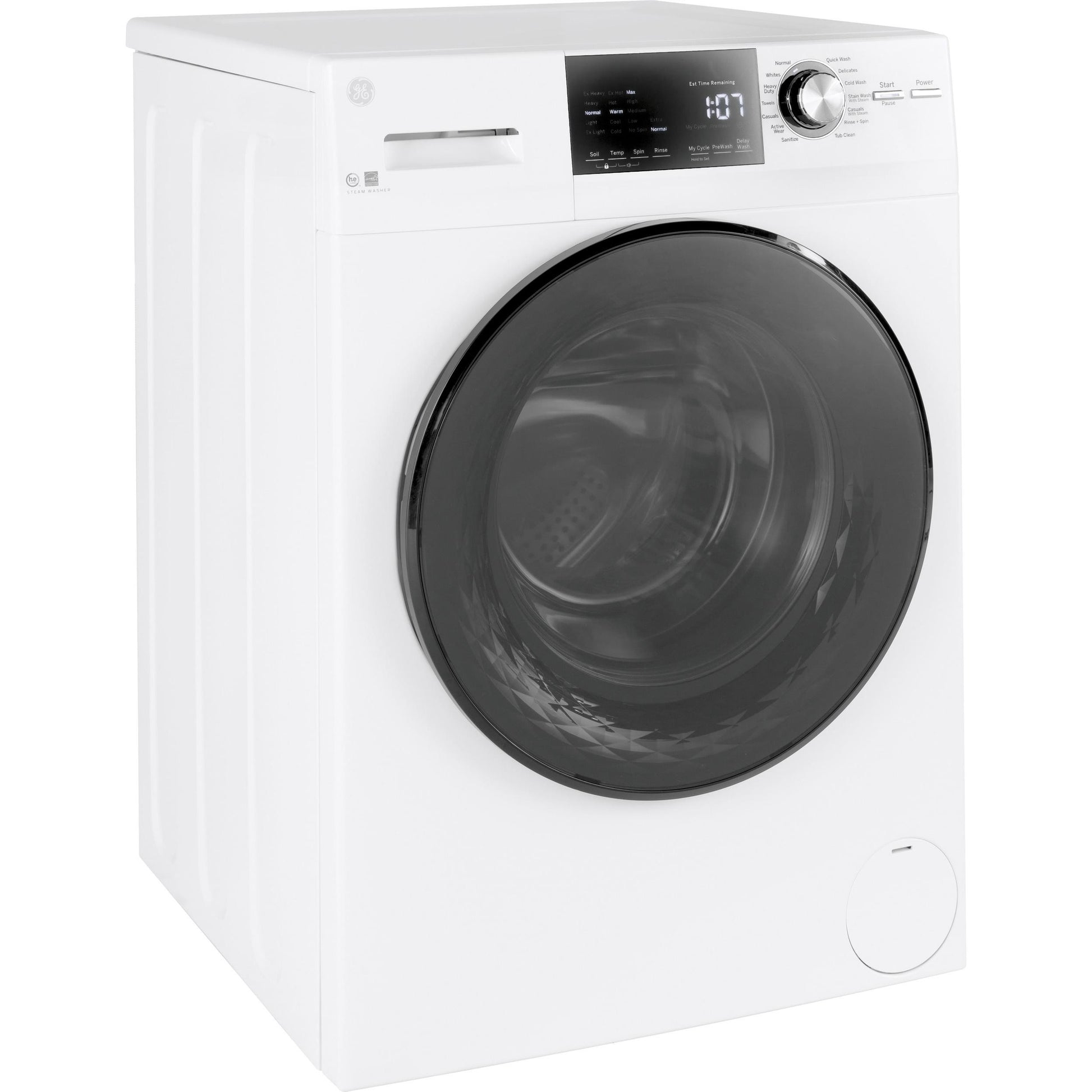  GE 2.4 Cu. Ft. Front Loading Washer with Steam GFW148SSMWW IMAGE 2