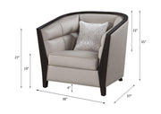 Silla Zemocryss de 96 cm de ancho con almohada
