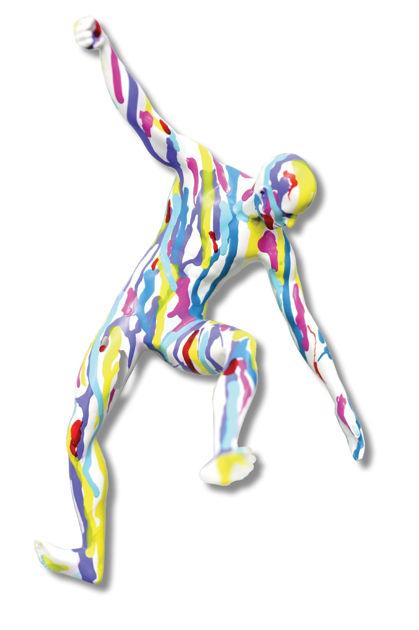 ''Vivid Abstract Wall Sculpture'' Painted Resin Sculpture
