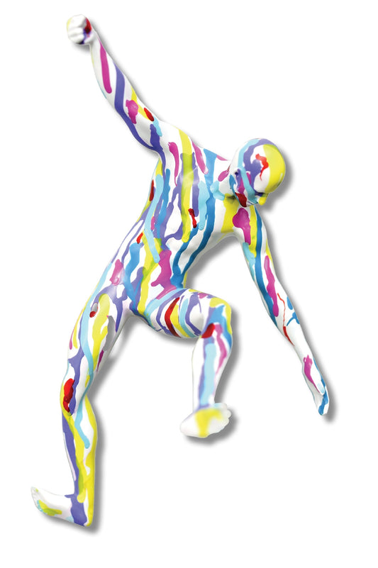 ''Vivid Abstract Wall Sculpture'' Painted Resin Sculpture