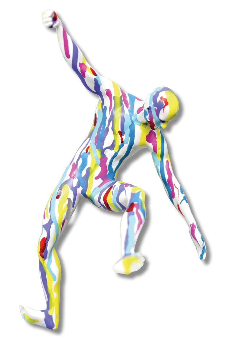 ''Vivid Abstract Wall Sculpture'' Painted Resin Sculpture