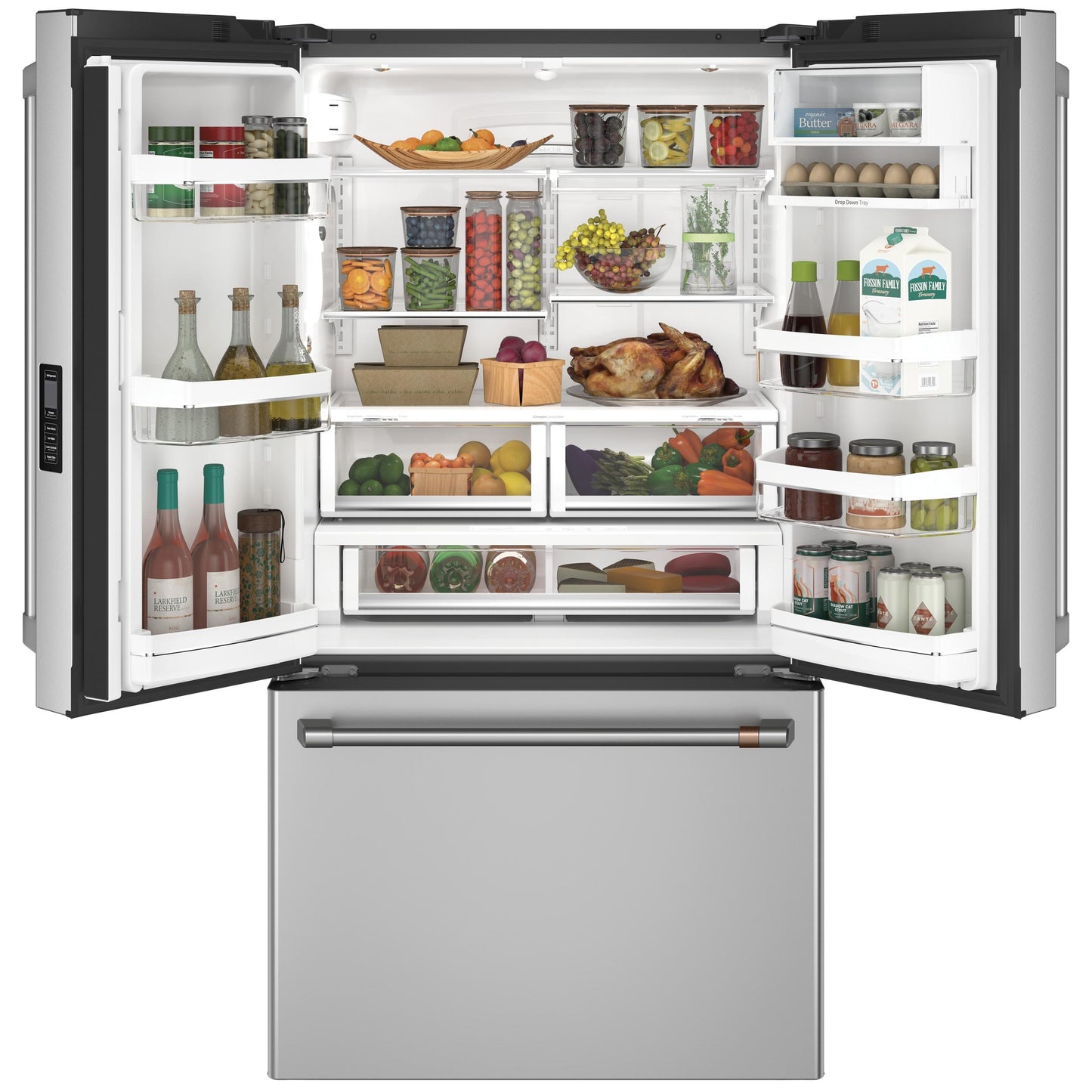  Café 36-inch, 23.1 cu.ft. Counter-Depth French 3-Door Refrigerator with WiFi Connect CWE23SP2MS1 IMAGE 4