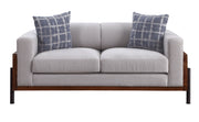 Sofá de dos plazas Pelton de 180 cm de largo con 2 almohadas