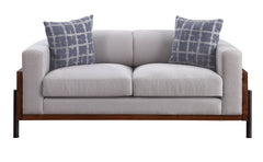Sofá de dos plazas Pelton de 180 cm de largo con 2 almohadas