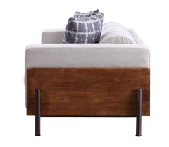 Sofá de dos plazas Pelton de 180 cm de largo con 2 almohadas