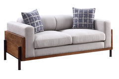 Sofá de dos plazas Pelton de 180 cm de largo con 2 almohadas