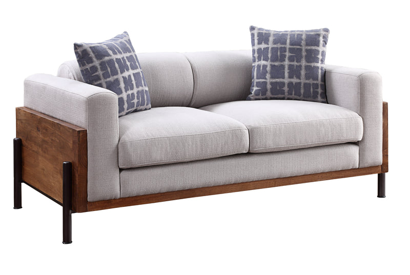 Sofá de dos plazas Pelton de 180 cm de largo con 2 almohadas