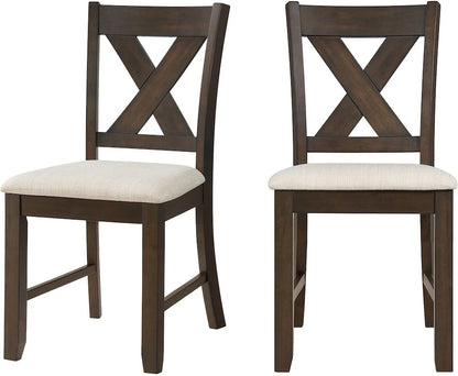 Alvin 60in 7 Piece Dining Set in Espresso