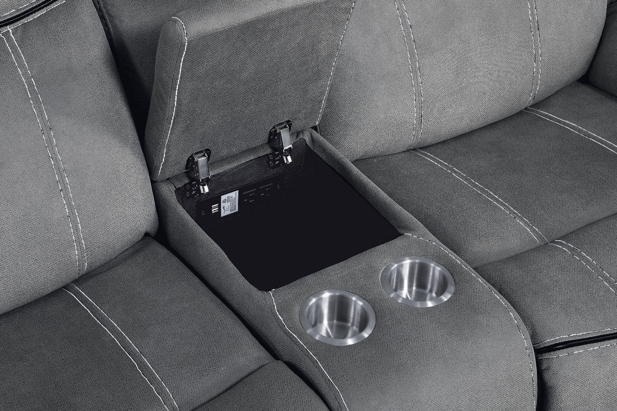 Zubaida Motion Loveseat & Console W/USB