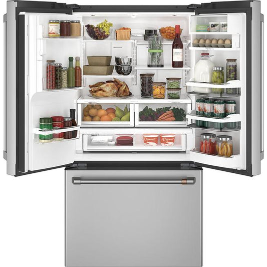  Café 36-inch, 22.2 cu.ft. Counter-Depth French 3-Door Refrigerator with Keurig® K-Cup® Brewing System CYE22UP2MS1 IMAGE 2