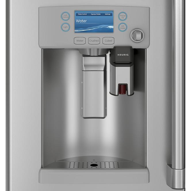  Café 36-inch, 22.2 cu.ft. Counter-Depth French 3-Door Refrigerator with Keurig® K-Cup® Brewing System CYE22UP2MS1 IMAGE 5