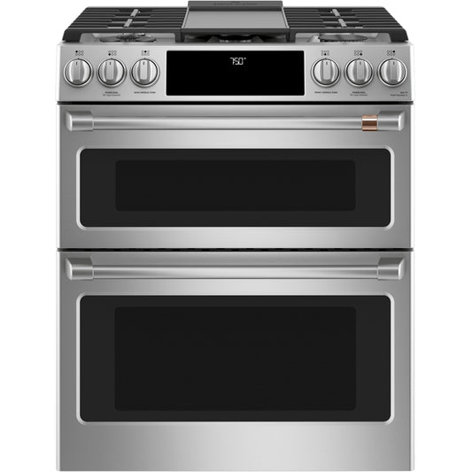  Café 30-inch Slide-in Gas Double Oven Range with Convection Technology CGS750P2MS1 IMAGE 2