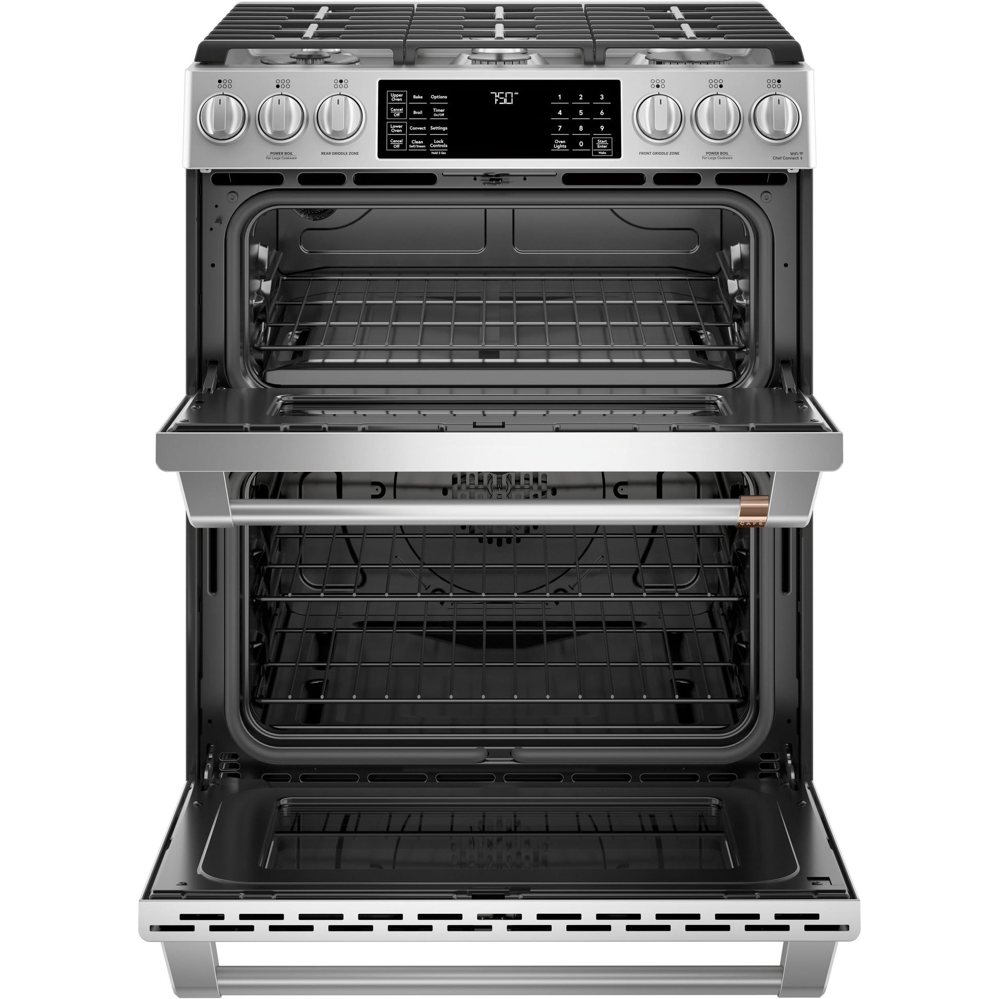  Café 30-inch Slide-in Gas Double Oven Range with Convection Technology CGS750P2MS1 IMAGE 3