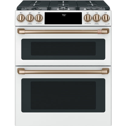  Café 30-inch Slide-in Gas Double Oven Range with Convection Technology CGS750P4MW2 IMAGE 1