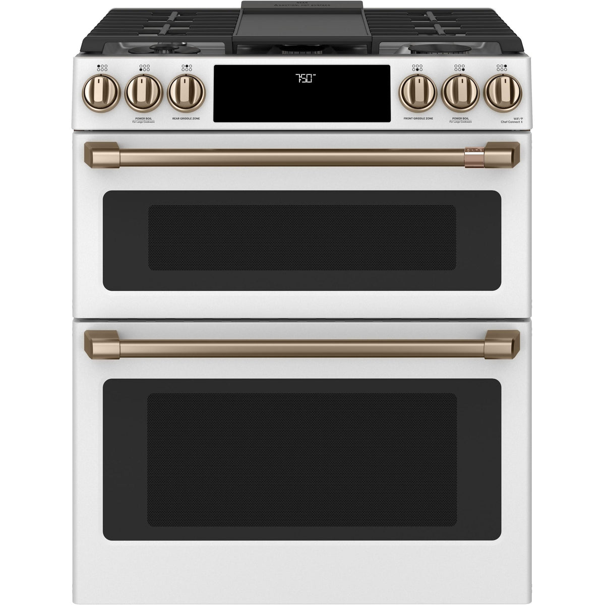  Café 30-inch Slide-in Gas Double Oven Range with Convection Technology CGS750P4MW2 IMAGE 2