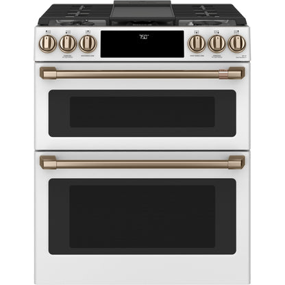  Café 30-inch Slide-in Gas Double Oven Range with Convection Technology CGS750P4MW2 IMAGE 2